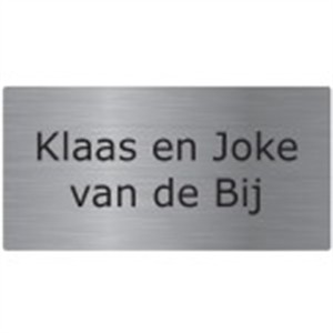 Rvs naamplaten