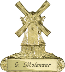 Messing naamplaatjes met MOLEN
