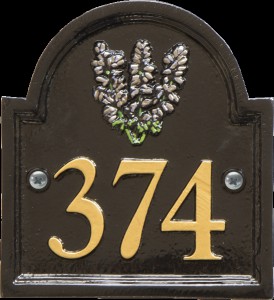 Klassieke huisnummer met afbeelding