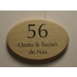 Houten style eiken naambord