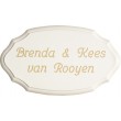 Houten gegraveerde naambordjes