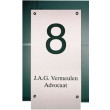 Rvs naambord met achterplaat